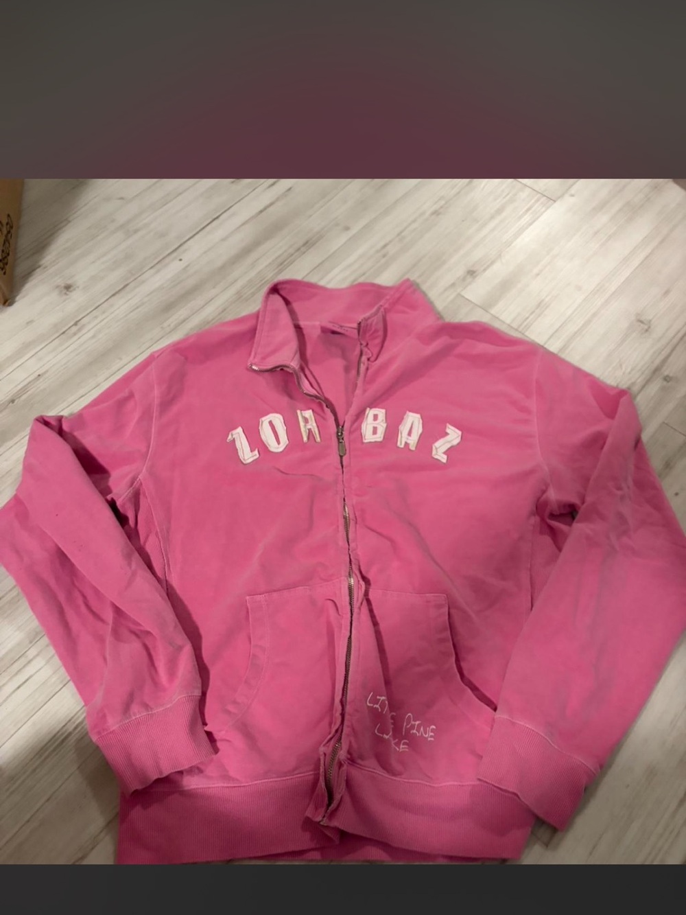 Genuine Merchandise Hot Pink Zip-Up Logo Sweatshirt